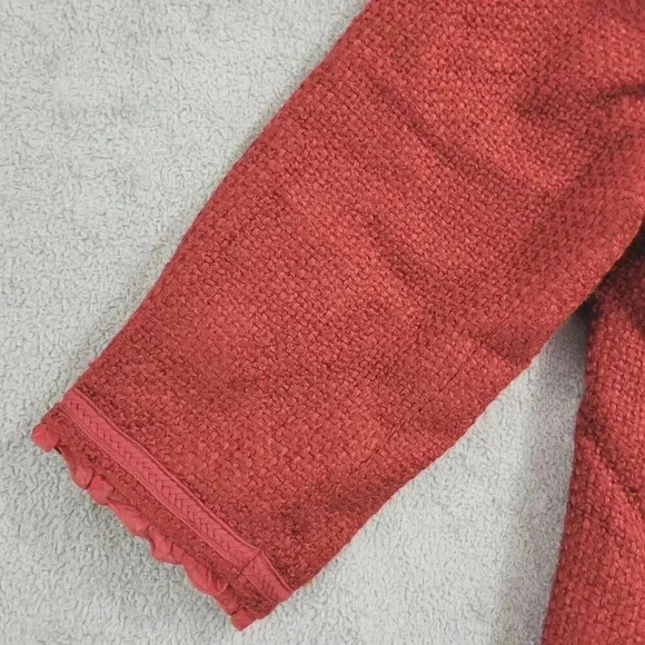 Joan Rivers Red Textured Button-Up Blazer Acrylic Wool Blend Womens 20W 28CT - Picture 8 of 11